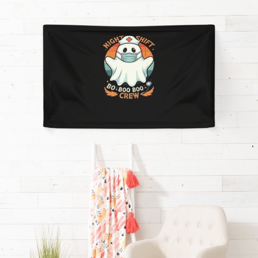 Spooky Halloween Nurse Funny Ghost Kostuum Boo Boo Spandoek (Insitu)