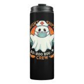 Spooky Halloween Nurse Funny Ghost Kostuum Boo Boo Thermosbeker (Voorkant)