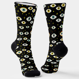 Spooky Halloween Occult Magic Creepy Eyes Sokken