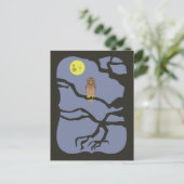 Spooky Halloween Owl Briefkaart (Staand voorkant)
