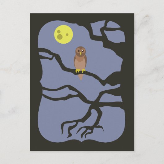 Spooky Halloween Owl Briefkaart (Voorkant)