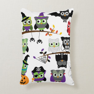 Spooky Halloween Owls Decoratief Kussen