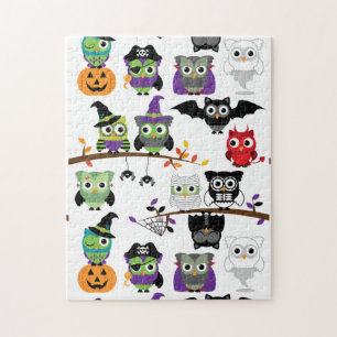 Spooky Halloween Owls Legpuzzel