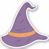 Spooky Halloween paarse pet Sticker (Voorkant)