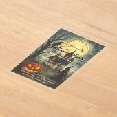 Spooky Halloween Party - Haunted House & Pumpkin Acryl Uitnodigingen (Laagn)