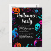Spooky Halloween Party Invitation (Devant / Derrière)