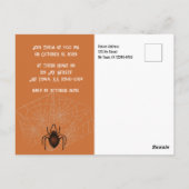 Spooky Halloween Party Invitation Briefkaart (Achterkant)