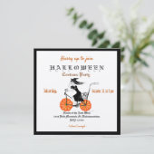 Spooky Halloween Party Invitation Kaart (Staand voorkant)