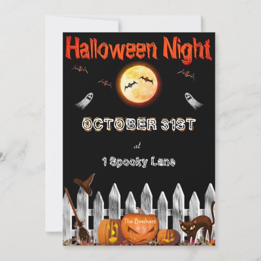 Spooky Halloween Party Invitation Kaart (Voorkant)