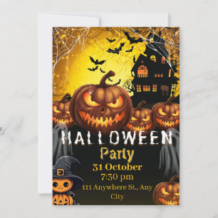 Spooky Halloween Party Invitation Kaart
