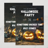 Spooky Halloween Party Invitation Kaart (Voorkant / Achterkant)