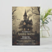 Spooky Halloween Party Invitation Kaart (Staand voorkant)