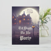 Spooky Halloween Party Invitation Kaart (Staand voorkant)