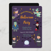 Spooky Halloween Party Invitation Kaart (Voorkant / Achterkant)