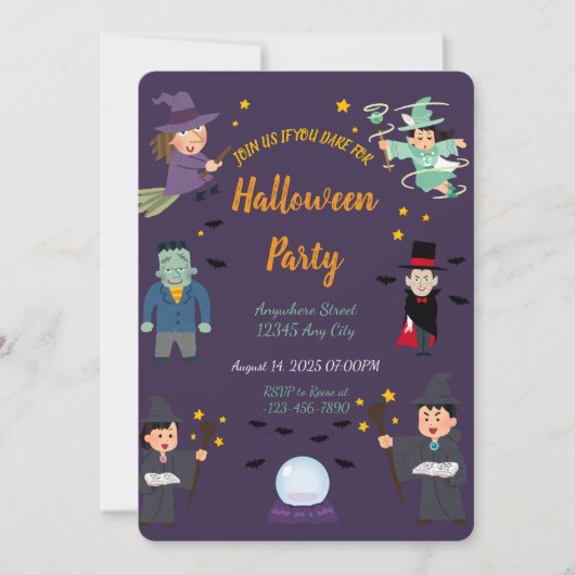 Spooky Halloween Party Invitation Kaart (Voorkant)