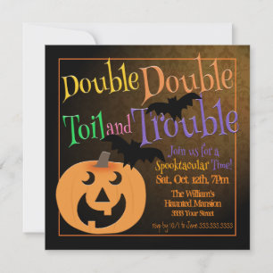Spooky Halloween Party Invitation Kaart