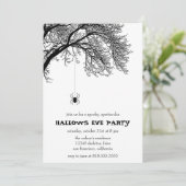 Spooky Halloween Party Invitation Kaart (Staand voorkant)