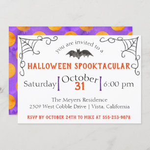 Spooky Halloween Party Invitation Kaart