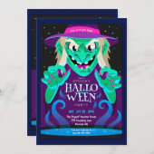 Spooky Halloween Party Invitation Kaart (Voorkant / Achterkant)