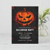Spooky Halloween Party Kaart (Staand voorkant)