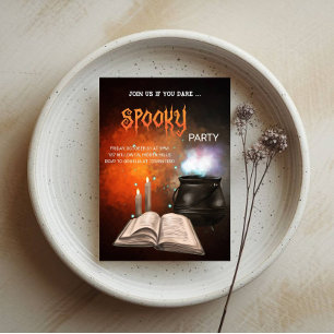 Spooky Halloween Party - Magic Book Theme Kaart