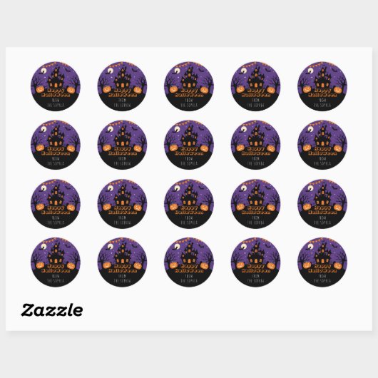 Spooky Halloween Party Ronde Sticker (Vel)