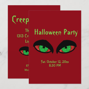 Spooky Halloween Party-uitnodigingen Kaart