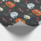 Spooky Halloween Pattern Cadeaupapier (Hoek)