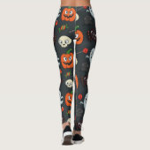 Spooky Halloween Pattern Leggings (Achterkant)