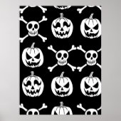 Spooky Halloween Pattern Poster (Voorkant)