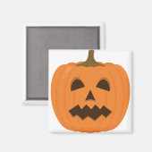 Spooky Halloween pompoen gezicht. Cute Jack-o'-Lan Magneet (Voorkant / Achterkant)