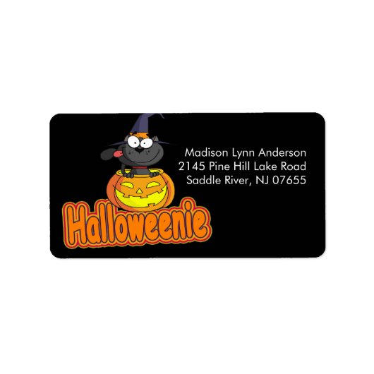 Spooky Halloween pompoen retour adres label (Voorkant)