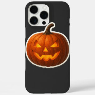 Spooky Halloween pompoen Sticker iPhone 16 Pro Max Hoesje