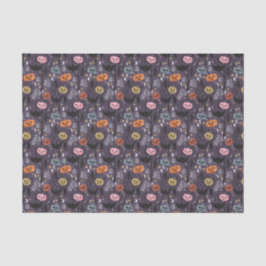 Spooky Halloween pompoenen, vleermuizen en grafste Tissuepapier