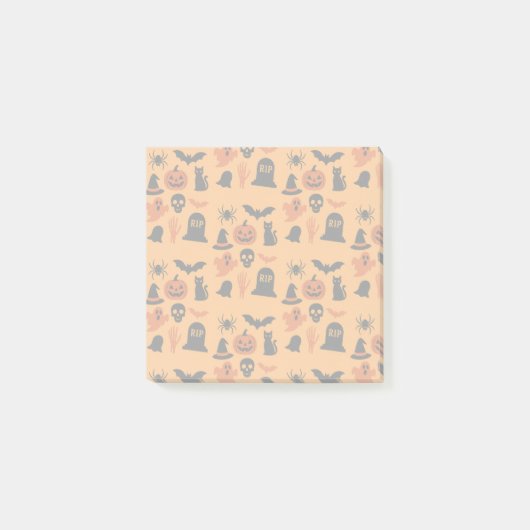 Spooky Halloween Post-it Notes - Zwart & Sinaasapp (Voorkant)