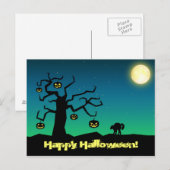 Spooky Halloween Pumpkin-boom - Briefkaart (Voorkant / Achterkant)