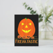 Spooky Halloween Pumpkin Briefkaart (Staand voorkant)