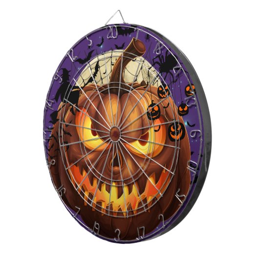 Spooky Halloween Pumpkin Dartboard Dartbord (Voorkant Rechts)