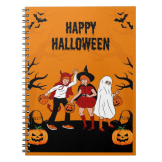 Spooky Halloween  – Pumpkin, Ghost & Notitieboek