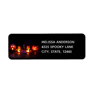 Spooky Halloween Pumpkin Jack o'Lantern Etiket