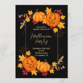 Spooky Halloween Pumpkin Party Uitnodiging (Voorkant)