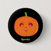 Spooky Halloween Pumpkin Ronde Button 5,7 Cm (Voorkant)