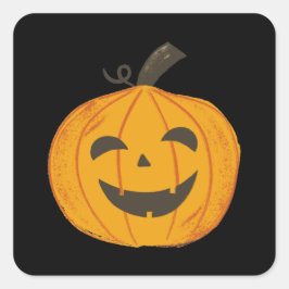 Spooky Halloween Pumpkin Vierkante Sticker