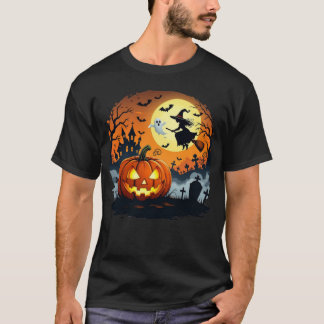 Spooky Halloween Pumpkins & Ghosts | Haunted Night T-shirt