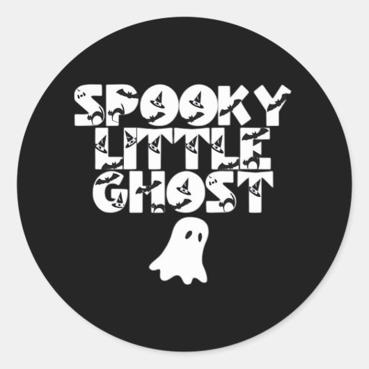 Spooky Halloween Ronde Sticker (Voorkant)