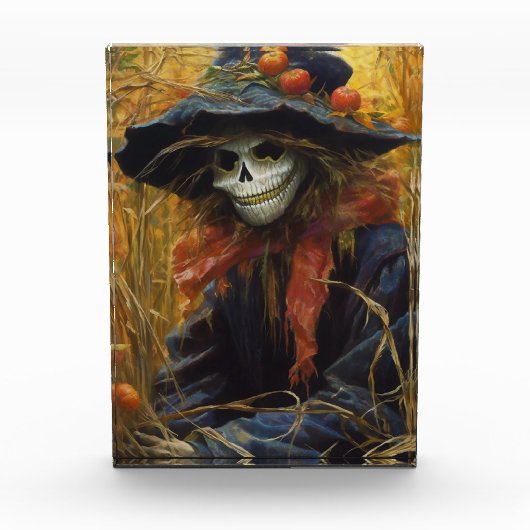 Spooky Halloween Scarecrow Fotoblokken (Voorkant)
