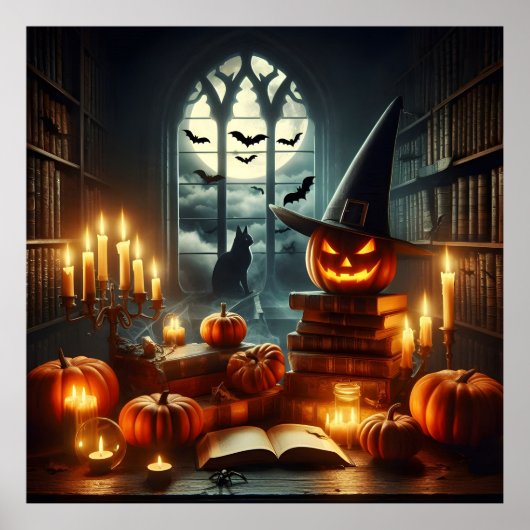Spooky Halloween Scene Poster (Voorkant)