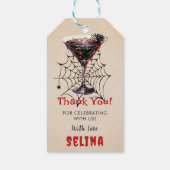 Spooky Halloween Schattige Ghost Verjaardagsfeest Cadeaulabel (Achterkant)