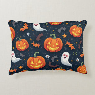 Spooky Halloween Sierkussen met Pumpkins & Ghost Accent Kussen