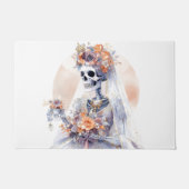 Spooky Halloween Skeleton Deur Mat (Voorkant)